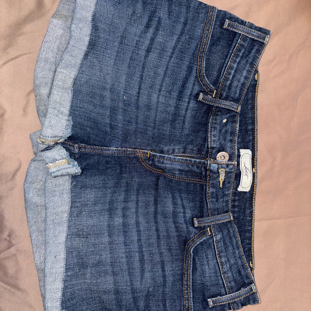 Levi's Dark Blue Denim Cuffed Women’s Shorts